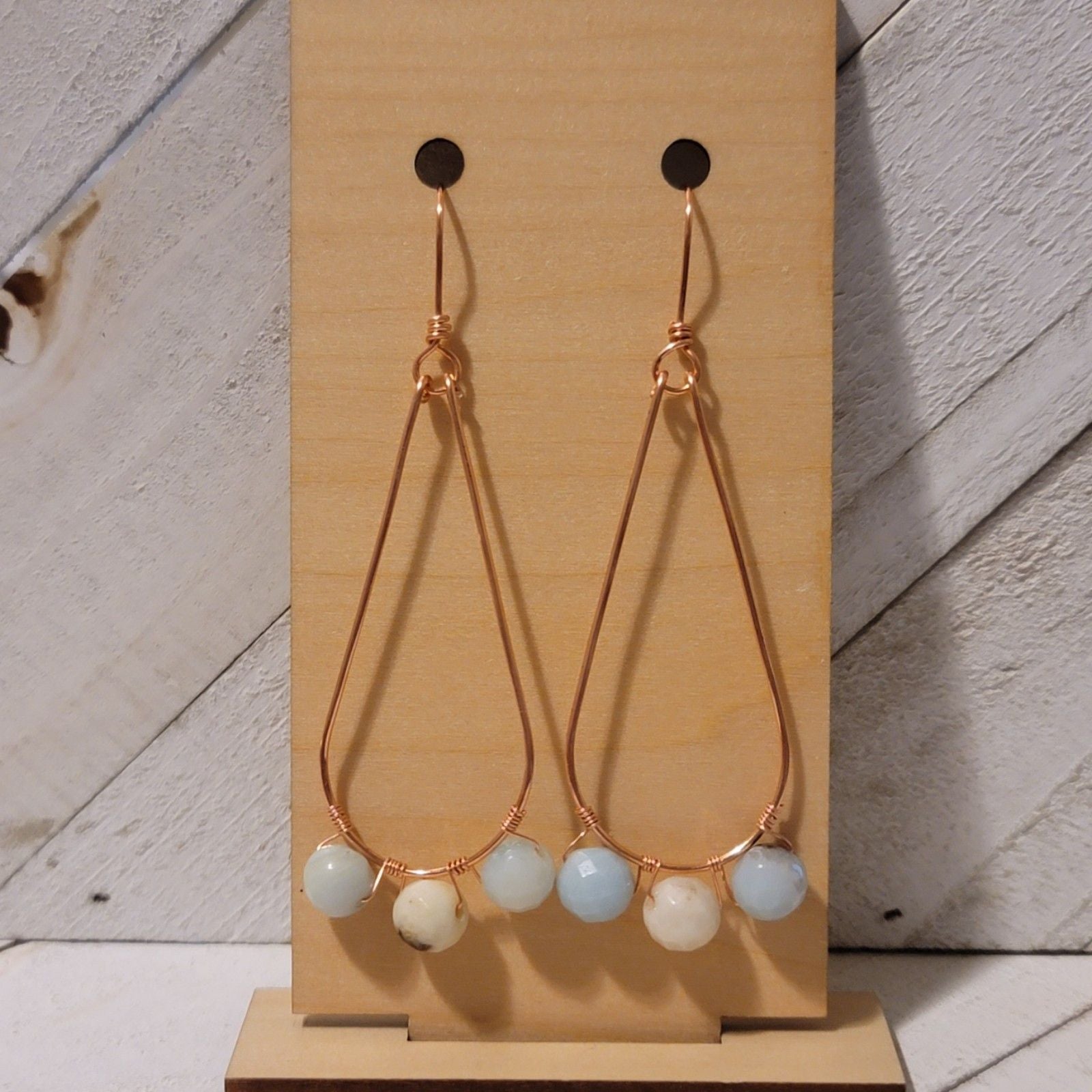 Amazonite Copper Earrings - Earrings