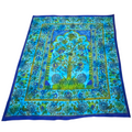 Blue Tree of Life Peacock Tapestry - Spiritual & Wellness