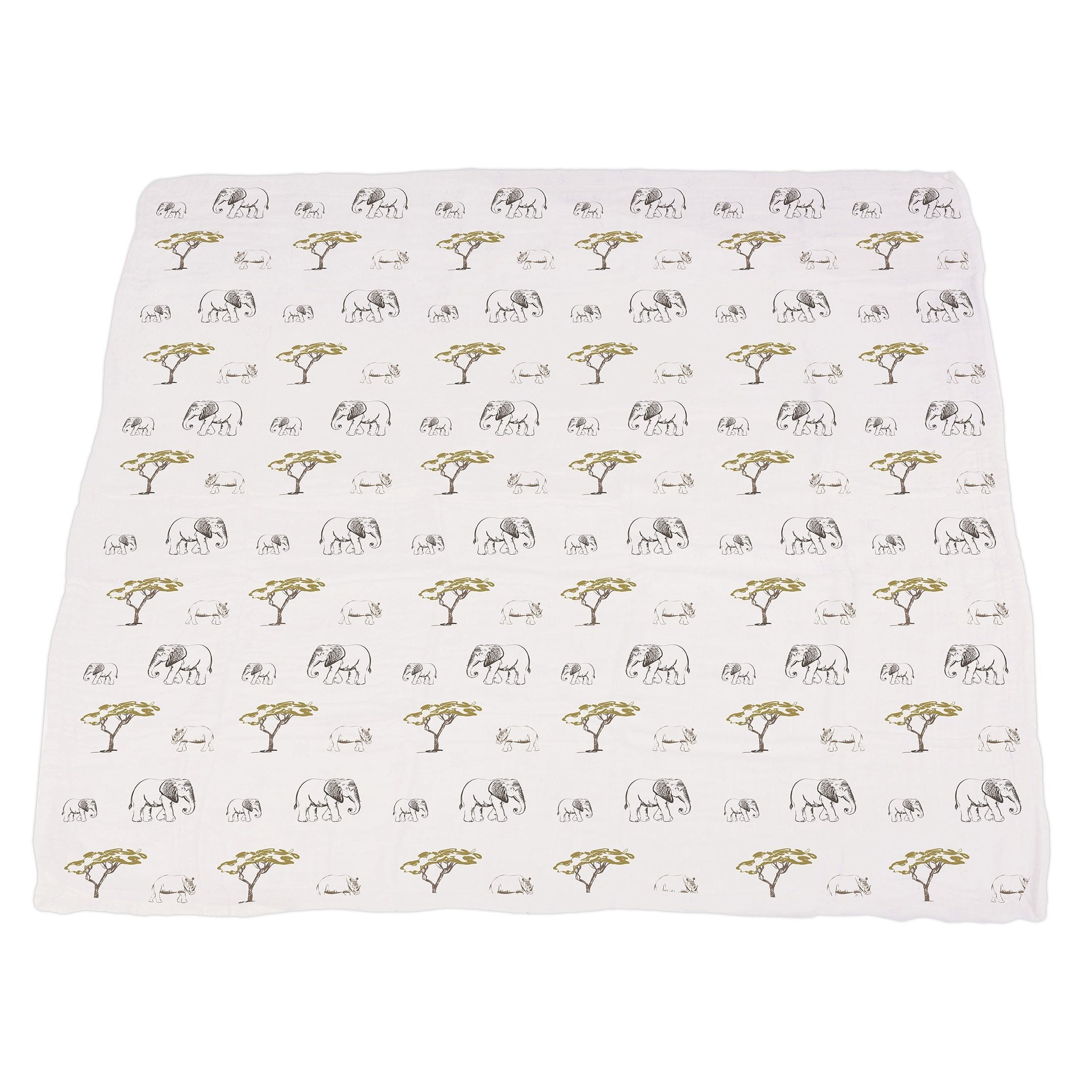 Hear Me Roar Lion Rhinos Elephants Bamboo Newcastle Blanket - Artisan Home Decor