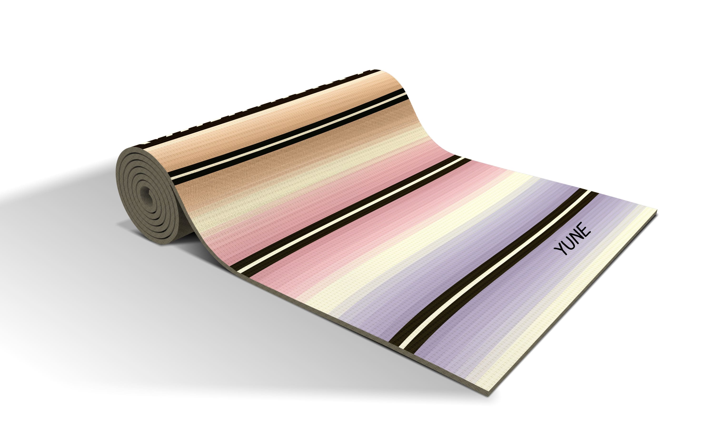 Serenity Stripe Yoga Mat 6mm - Elegant striped pattern for peaceful practice
