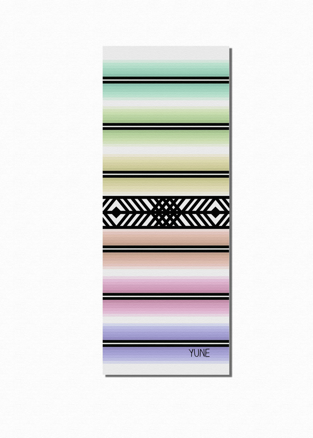Serenity Stripe Yoga Mat 6mm - Elegant striped pattern for peaceful practice