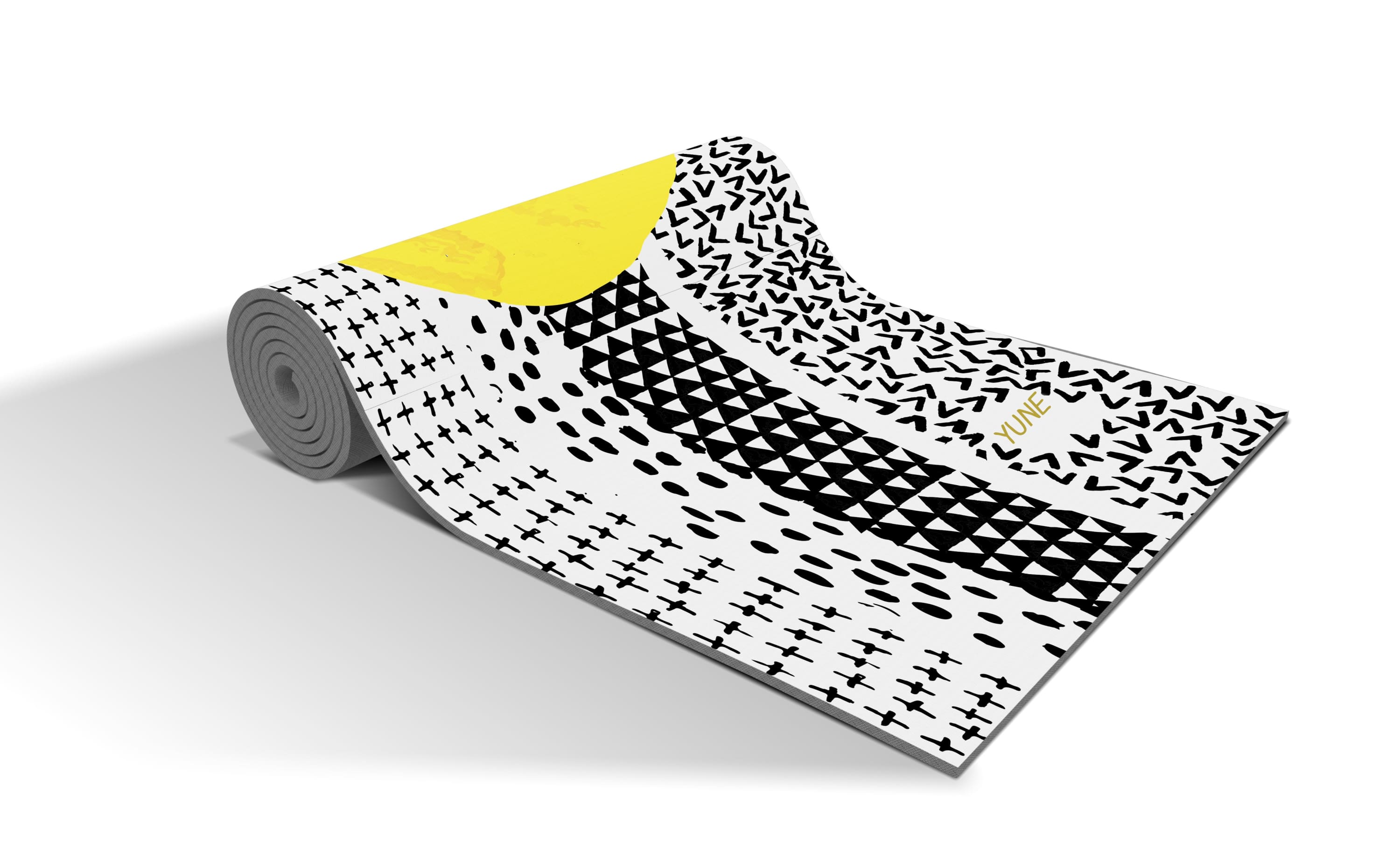 Rock & Flow Yoga Mat 6mm - Bold rock-inspired design for studio performance