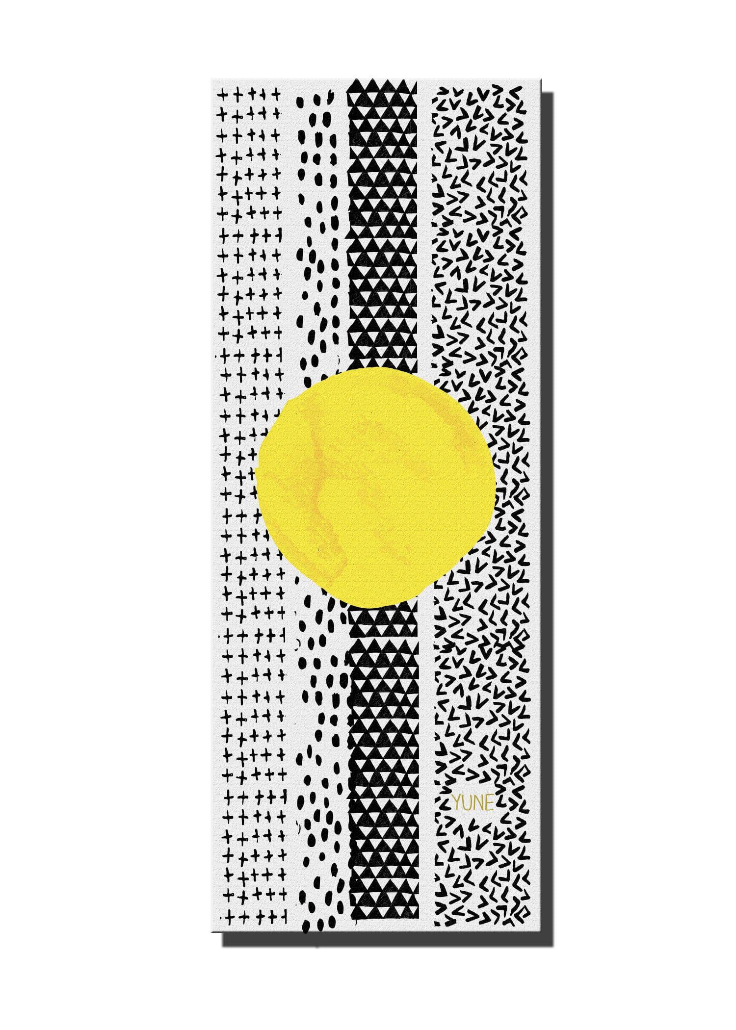 Rock & Flow Yoga Mat 6mm - Bold rock-inspired design for studio performance