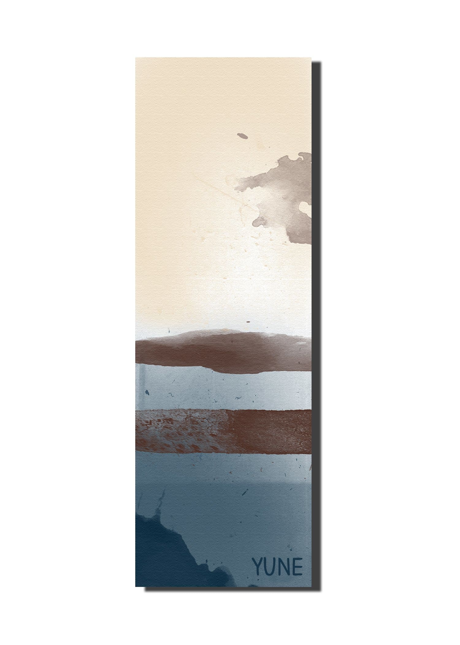 Earth Tone Yoga Mat 6mm - Natural brown and tan minimalist design
