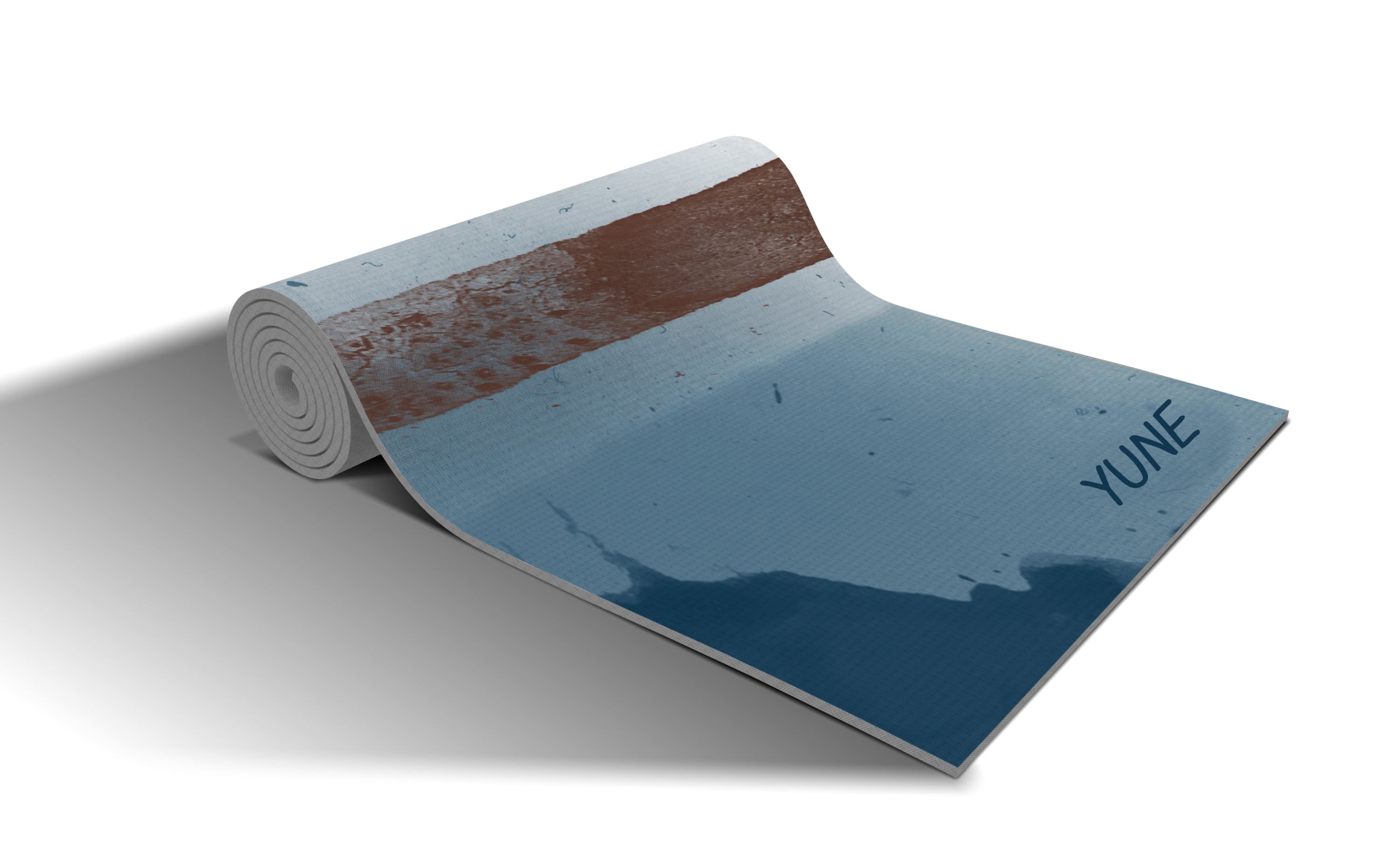 Earth Tone Yoga Mat 6mm - Natural brown and tan minimalist design