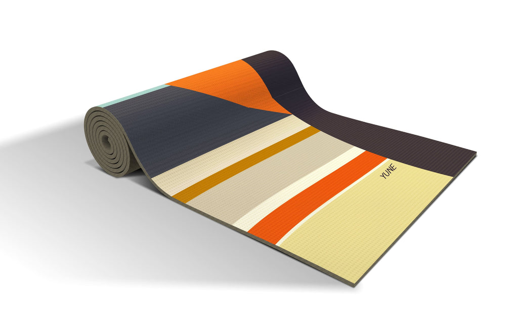 Chakra Rainbow Yoga Mat 6mm - Colorful multicolor design for chakra meditation and yoga practice
